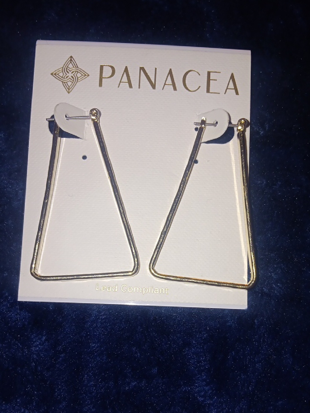 Panacea Cache Gold Geometric Triangle Hoop Earrings